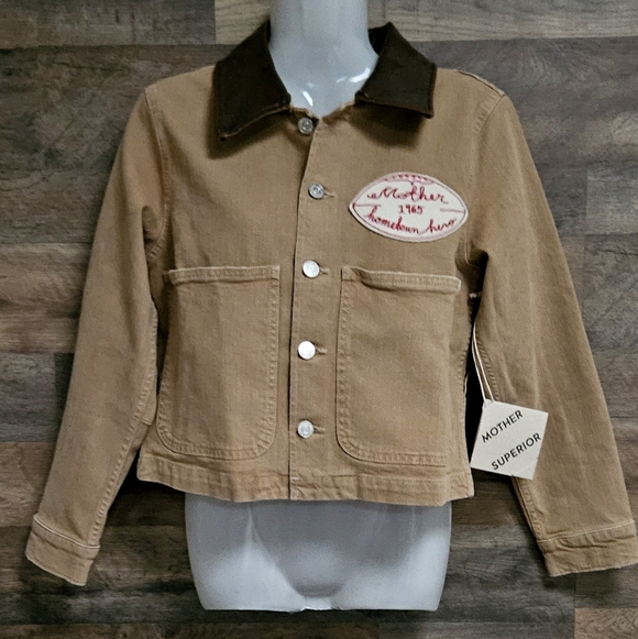 MOTHER Utility Jacket in Tan with Brown Accents - Picture 8 of 11